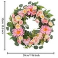 thumbnail image 3 of 20 Inch Summer Roses Wreath for Front Door, Artificial Floral Wreath with Daisy, Peonies, and Hydrangeas, Spring Summer Door Hanging Decor for Home, Wedding, and Farmhouse Year Round, 3 of 9