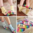 thumbnail image 5 of Toe Socks for Womens Five Finger Ankle Socks Cartoon Socks Breathable Cotton Socks Funny Novelty Short Socks Gifts, 5 of 8
