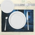 thumbnail image 3 of Ambesonne Urban Place Mats Set of 4, Black Cat Deserted Street, Standard Size, Blue Black White, 3 of 6