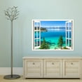 thumbnail image 3 of IDEA4WALL Wall Murals Fake White Window with Vast Teal Lake Removable Wallpaper Peel and Stick Wall Stickers - 24x32 inches, 3 of 4