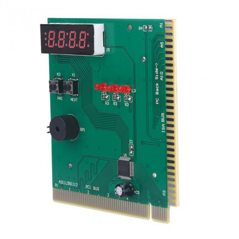 Motherboard Diagnostic Card 4-Digit Card PC Analyzer Computer Diagnostic Motherboard Post Tester for PCI & ISA
