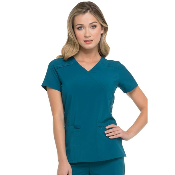 Dickies Dickies EDS Essentials Scrubs Top for Women Mock Wrap Plus