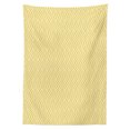 thumbnail image 3 of Ambesonne Lattice Tablecloth Rectangular Table Cover, Zig Zag Stripes Monochrome, 60"x84", Yellow and White, 3 of 4