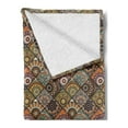 thumbnail image 2 of Moroccan Soft Flannel Fleece Throw Blanket, Mexican Ornaments with Abstract Old Fashioned Mandala Checkered, Cozy Plush for Indoor and Outdoor Use, 60" x 80", Multicolor, by Ambesonne, 2 of 5