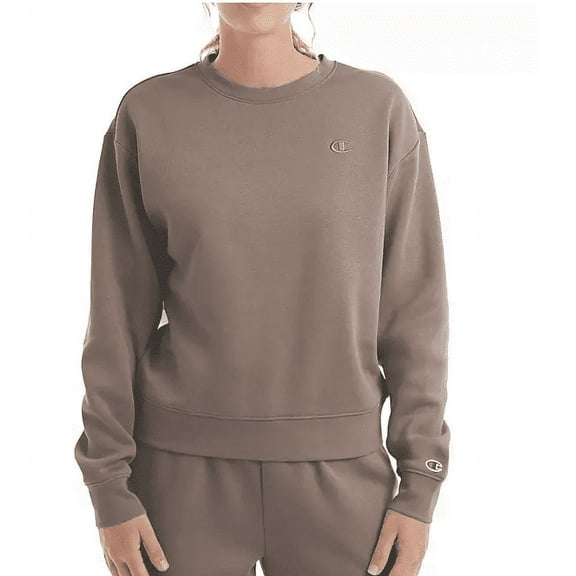 Champion Women's Fleece Sweatshirt Midway Brown Medium