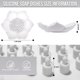 thumbnail image 4 of Jaboneras de silicona con escurridor - Jabonera de baño con forma de loto para ducha - Jabonera para fregadero - Jabonera con forma floral para bañera (paquete de 1/4), 4 of 7