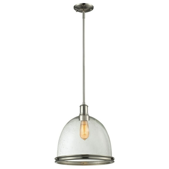Z-Lite 718P13 Mason 1 Light Full Sized Pendant - Nickel