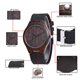 thumbnail image 3 of Reloj de madera para hombre Reloj de cuarzo analógico REDEAR Material de sándalo con corre Abanopi Mirar, 3 of 6
