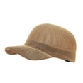 thumbnail image 3 of MKKAS Women's Straw Baseball Cap Hat Natural Beachy Bohemian Woven Paper Straw Breathable Adjustable Hat for Summer Sun Protection, Khaki, Baseball Cap Hat, Women's, Straw, 3 of 7