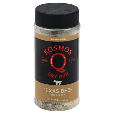 Kosmos Q Texas Beef Meat Dry Rub Competition Rated BBQ 13.8 Ounce All