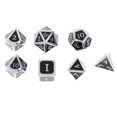 thumbnail image 4 of 7PCS / Set Dados De Múltiples Caras D&D Juego Dados Poliédricos De Colores Plata-negro Sunnimix Juego de dados poliédricos, 4 of 7