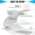 thumbnail image 4 of COBIZI 10x15 Pop up Canopy Tent, 10 x 15 Heavy Duty Ez up Canopy, Commercial Instant Party Tent with Roller Bag & Sand Bags, Waterproof & UPF 50+,White(Frame Thickened & Windproof), 4 of 9
