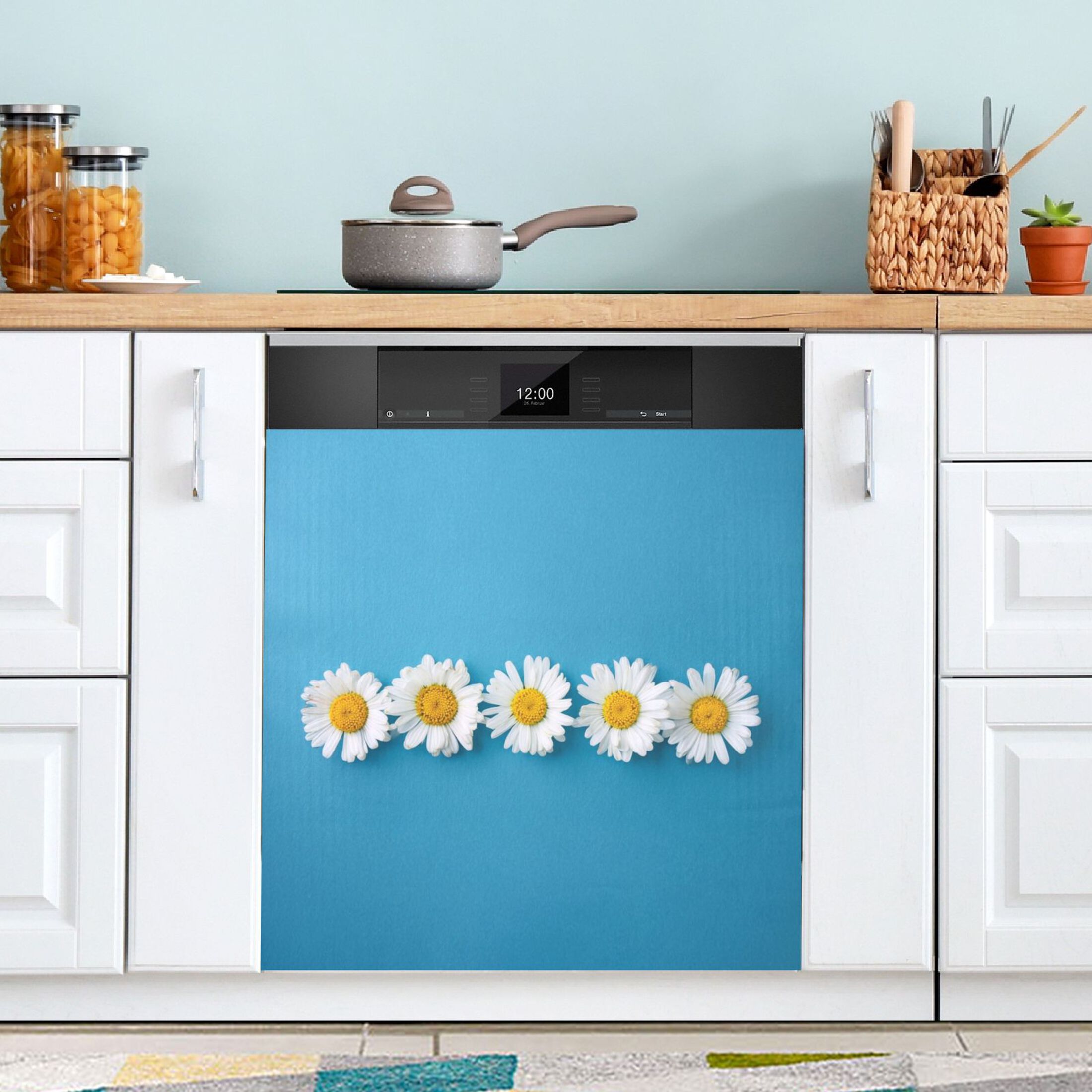 IAUYY Magnetic decorative sticker - 23x26 Inch PVC Refrigerator Decorative Cover, Removable DIY Art for Kitchen Appliances Looking Down