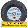 thumbnail image 4 of Hi-Run Stud 4.10/3.50-4 Wheelbarrow Tire Pneumatic Assembly with 5/8" Bushing Pre-Mounted, 4 of 5