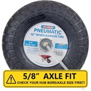 Hi-Run Stud 4.10/3.50-4 Pneumatic Wheelbarrow Tire Assembly with 5/8 Bushing