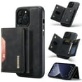 thumbnail image 1 of SaniMore Case for iPhone 14 Pro 6.1", Retro PU Leather Case Soft TPU Inner Detachable Magnetic Folding Card Pocket Flip Kickstand Anti-drop Shockproof Protectiive Case For iPhone 14 Pro, Black, 1 of 9