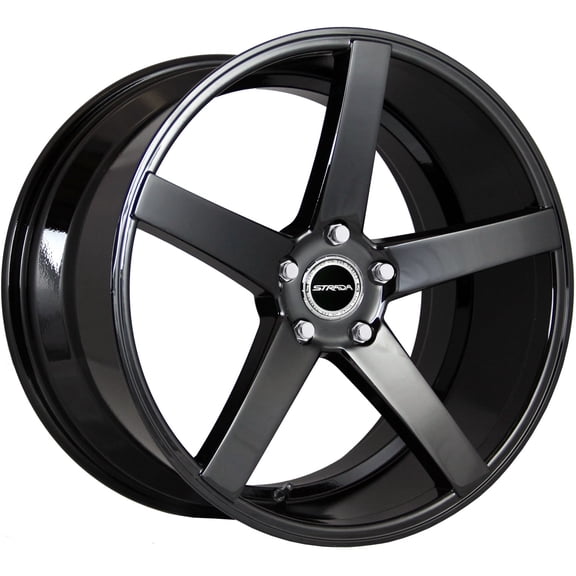 18" Inch 5x114.3 Wheel Rim Strada PERFETTO S35 18x8  40mm GLOSS BLACK