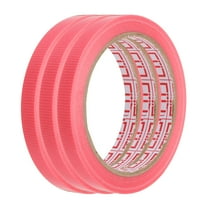 Uxcell 3 Rolls Wire Harness Cloth Tape 2/5"x66ft(10mmx20m) 0.2mm Thick Fabric High Adhesive Tearable Heat Resistant Tapes for Carpet Seaming Auto Cable Fixed, Pink