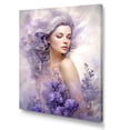 thumbnail image 2 of Designart "Portrait Of The Lavender-Fashioned Woman I" Fashion Woman Wall Art Living Room, 2 of 7