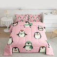 thumbnail image 2 of Castle Fairy Cartoon Penguin Girl 3 Pieces Queen Comforter Set,Polka Dots Ultra Soft Bedding Sets,Festival Christmas Bedding Comforter Set,Ultra Soft Home Decor, 2 of 8