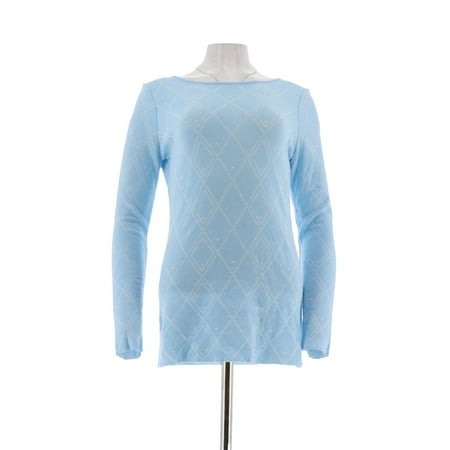 Attitudes by Renee - Attitudes Renee Reversible Jacquard Knit Sweater ...