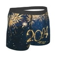 thumbnail image 3 of Balery Happy New Year 2024 (3) Men's Boxer Briefs, Soft and Breathable Cotton Underwear with nylon Waistband-Medium, 3 of 9