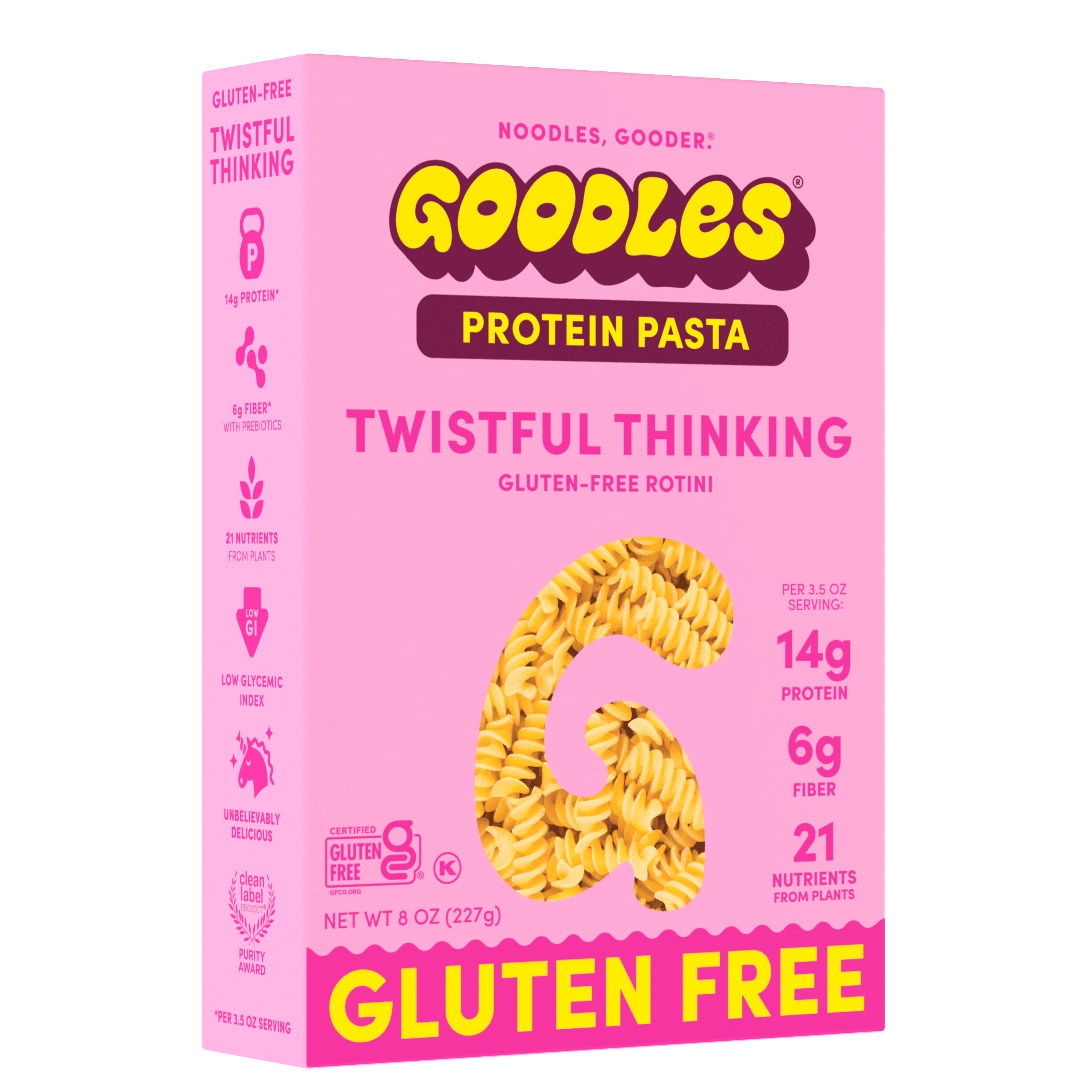 (2 pack) Goodles Protein-Packed Gluten-Free Dry Pasta Twistful Thinking 8 oz