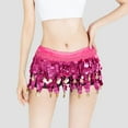 thumbnail image 2 of Fsqjgq Belly Dance Scarf Mini Skirts for Women Sweet Bellydance Wrap Performance Bling Sequins Skirt Noisy Yoga Class Skirts, 2 of 4