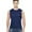 Navy Blue, variant on Men's Mesh Vest - Hollow Ice Silk Sleeveless Shirt - 95% Polyester 5% Spandex, Slim Fit, Ideal for Gym, Workout, and Casual Summer Wear
