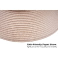 thumbnail image 4 of Sombrero de paja para el sol de playa de verano para mujer UV UPF50 Sombreros de Panamá de verano plegables de ala ancha para viajes para mujer MFZFUKR YZY136-2, 4 of 6