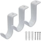 thumbnail image 1 of 4PCS Silver Ceiling Curtain Rod Brackets Metal Curtain Rod Holders Sturdy Curtain Bracket, 1 of 5