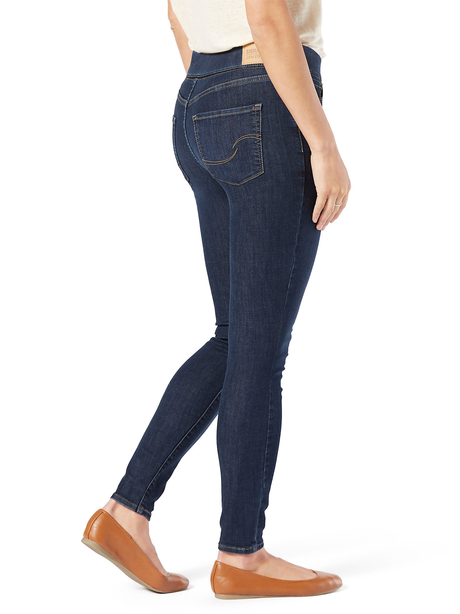 Signature by Levi Strauss & Co. Women's Simply Stretch Shaping Pull-On Super Skinny Jeans - image 3 of 6
