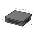 thumbnail image 2 of Household Essentials Charger Plate Storage Box, Holds 12 Charger Plates with Felt Protectors, Windowed Clear Front Panel, Sturdy Siding with Handles, Fully Removable Lid, Gray, 2 of 7