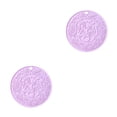 thumbnail image 4 of yingyy Pot Mat Anti-skid Heat Resistant Circle Placemat Anti-scalding Cup Dish Holder Household Kitchen Table Pad Protector Light Purple 2Set, 4 of 6