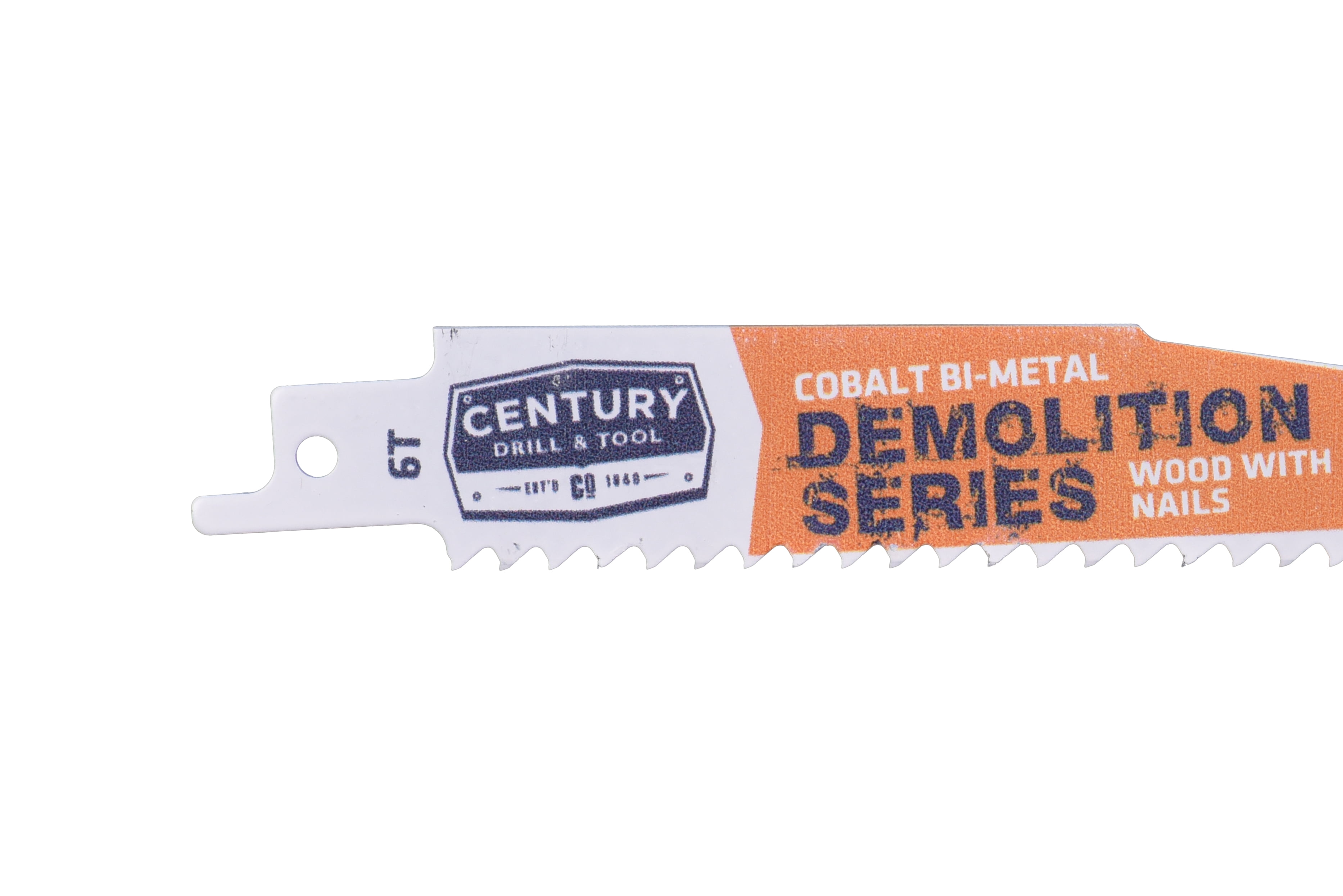 Century Drill & Tool 07785 6" Demolition Series Bi-Metal Reciprocating Saw Blade, 8/10T, 25 Pack