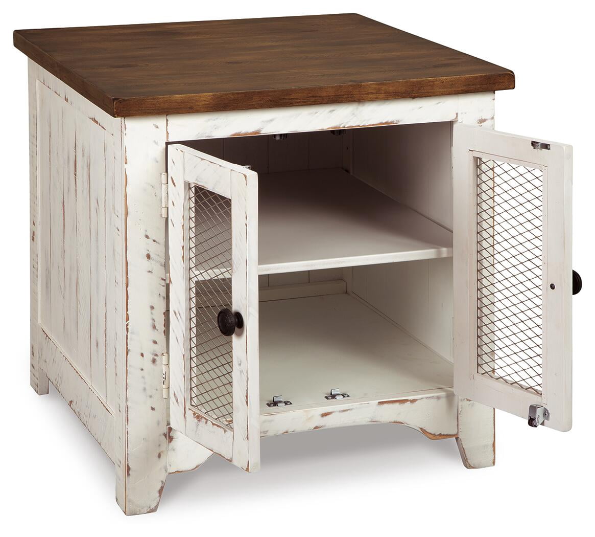 Signature Design by Ashley Casual Wystfield End Table  White/Brown