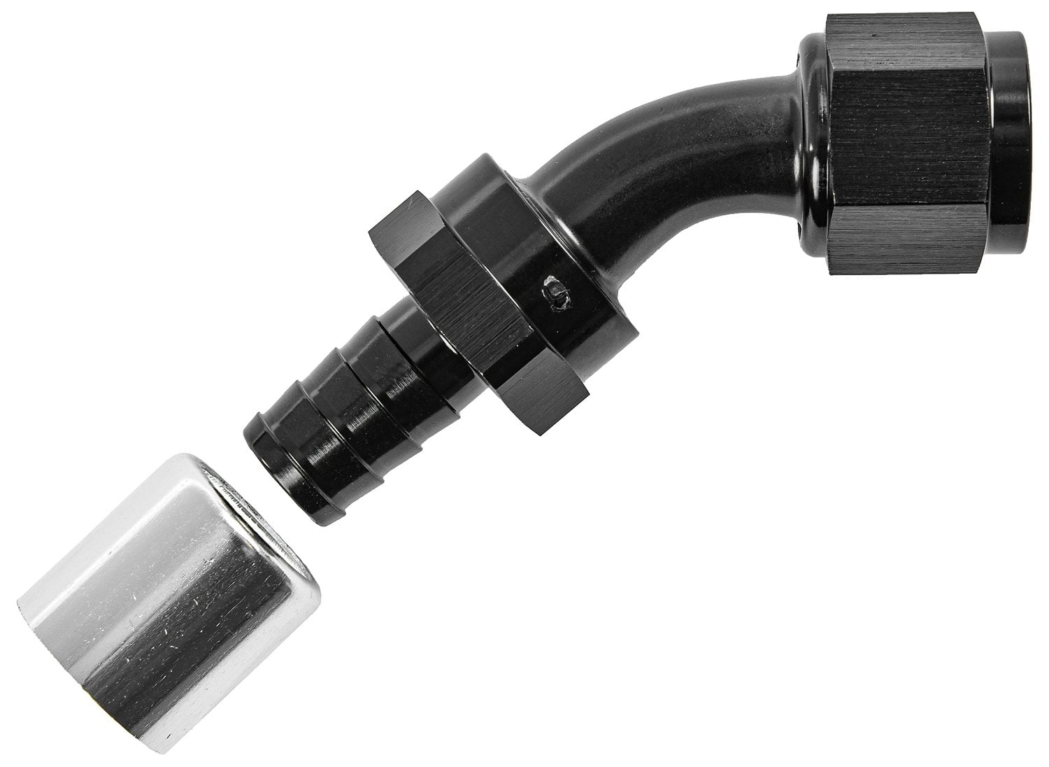 JEGS 121010 CrimpOn Hose End Fitting [45 degree, 10 AN]