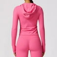 thumbnail image 3 of Camiseta con capucha de secado rápido para Yoga, camiseta de manga larga para entrenamiento y Yoga, camiseta ajustada para gimnasio y Fitness, camisetas deportivas para correr, 3 of 5