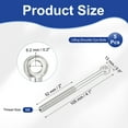thumbnail image 2 of Uxcell 5Pcs M8x105mm Machinery Lifting Shoulder Eye Bolts Threaded Screw Eyebolt, 2 of 7
