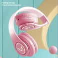 thumbnail image 6 of Taicans Wireless Bluetooth Over Ear Headphones,Wireless Headphones,Kids Bluetooth Headphones,Hi-Fi Audio Foldable Lightweight,On-Ear Headphones for Girls Women,Travel,Work,Gradient Pink, 6 of 9