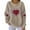 Khaki D, variant on Stamzod Fall Tops for Women 2025 Fashion Heart Printed Long Sleeve Valentines Sweatshirts Womens Loose Casual Crewneck Sweatshirt Red M