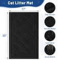 thumbnail image 4 of Buganda cat litter mat, Non Slip Water Resistant Litter Trapping Mat, 17"x30", Black, 4 of 9