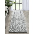 thumbnail image 1 of Well Woven Langone Grey Super Thick & Soft Tribal Diamond  2x7 (2'3" x 7'3") Runner Rug, 1 of 8