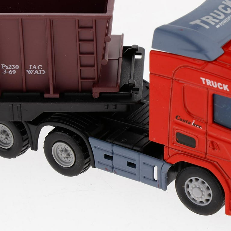 Metal semi truck best sale toys