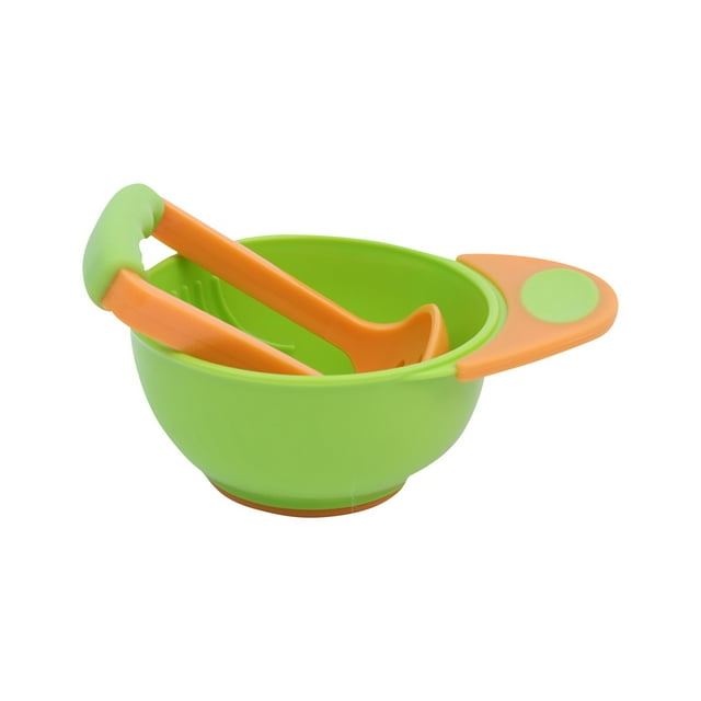 Binwennn Bol Presse-Purée Bol de Broyage pour Tout-Petit Ensemble de Bols Presse-Aliments pour Bébé Bol Presse-Aliments avec Poignée Presse-Aliments Bol Presse-Purée de Légumes Napperon Rond pour Table Basse Napperons Ronds pour Table à Manger Petit