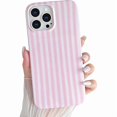 thumbnail image 1 of Chenchen for iPhone 14 Pro Max Case Cute Striped Phone Case Soft TPU Slim Shockproof Phone Cover for Women Girls, Pink, 1 of 1