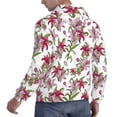 thumbnail image 6 of Uemuo Lilies Flowers Pattern Men's Hoodie - Casual Pullover Hoodie with Kangaroo Pocket, Stylish Hooded Sweatshirt for Everyday Wear-3X-Large, 6 of 7