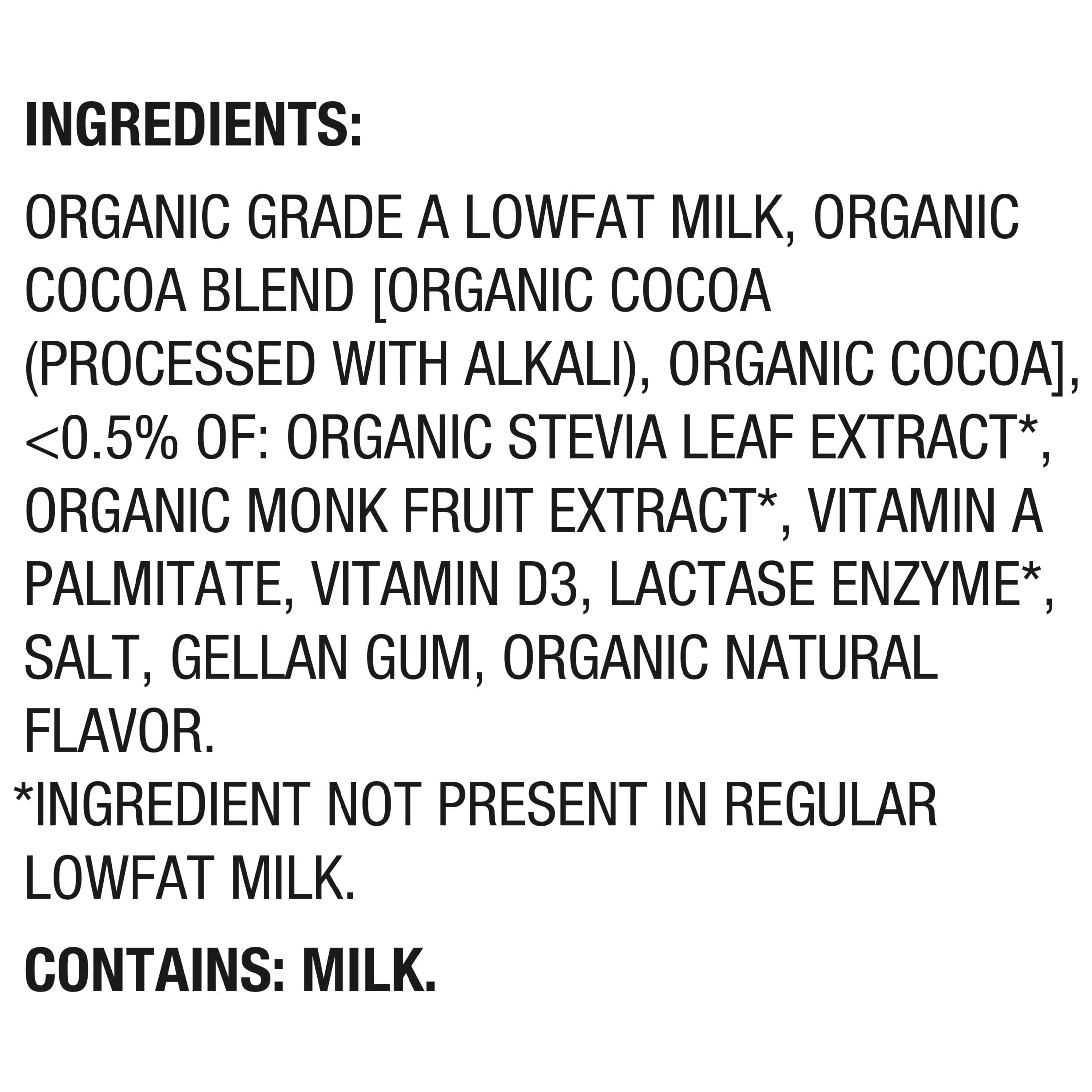 Horizon Organic Shelf Stable Lactose Free No Added Sugar 1% Lowfat Chocolate Milk Boxes, 8 fl oz, 6 Count