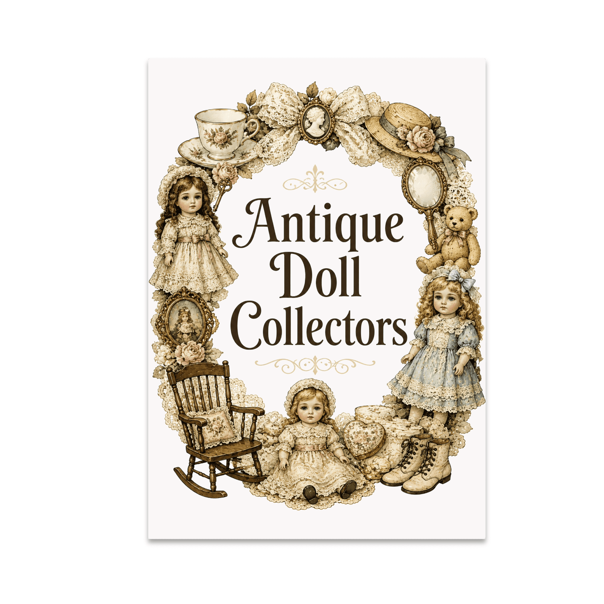 Antique Doll Collectors Wall Art - Doll Enthusiast - 13x19 Poster Print