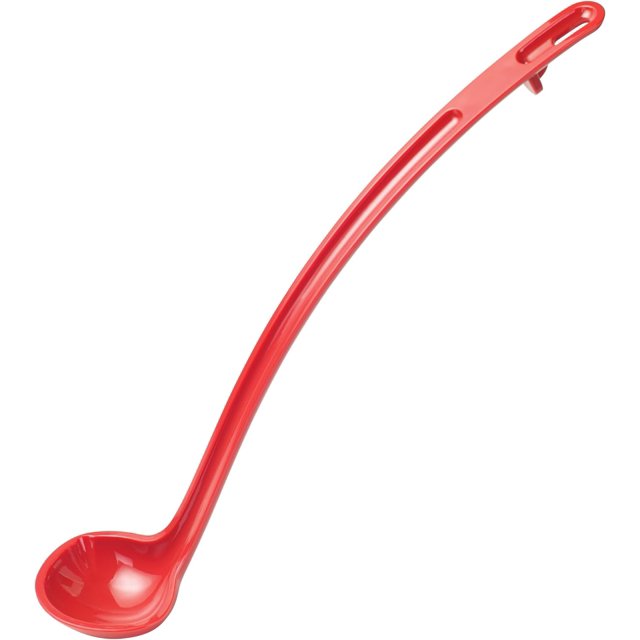 Winco 13" Ladle, 3/4oz, Red, PC, Curve